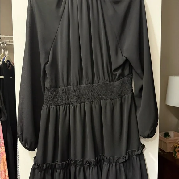 NWT Zara Black Long Sleeve MINI Dress - Picture 4 of 5